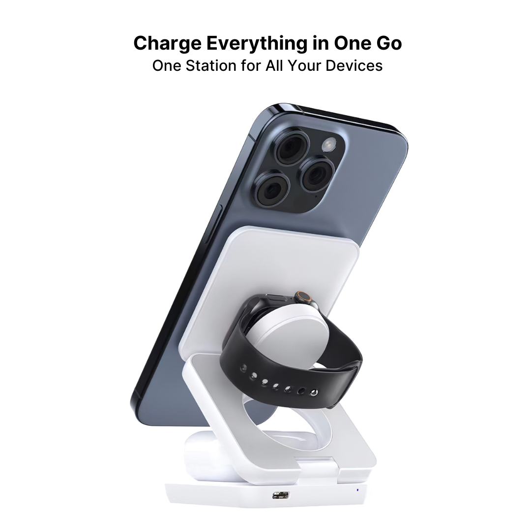 Trio 3-in-1 Foldable Wireless Charging Station - Image 3