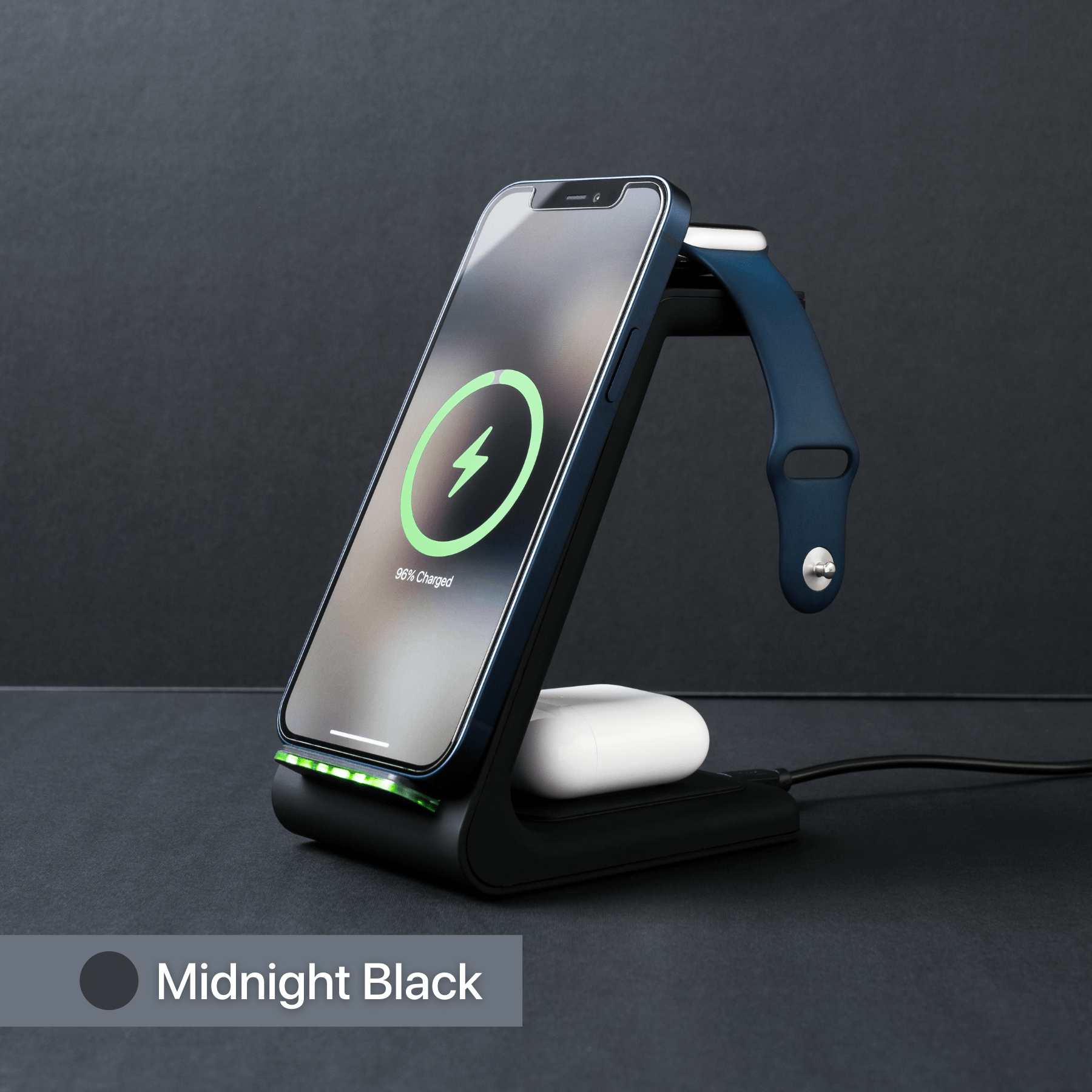 3 in 1 Wireless Charging Station, Apple, Samsung, Watch, AirPods - Image 2