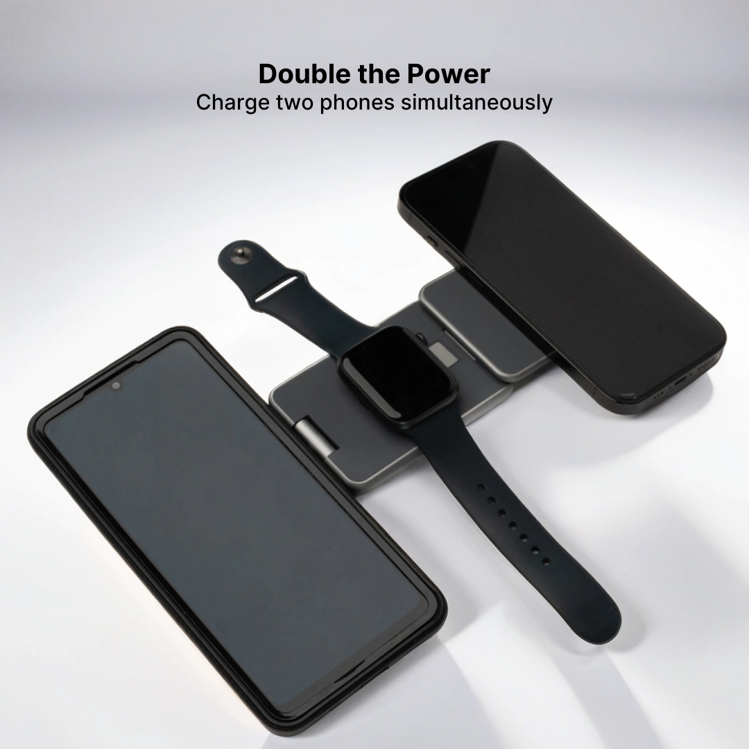 MagFold Pro 3-in-1 Aluminum Wireless Charging Stand - Image 7