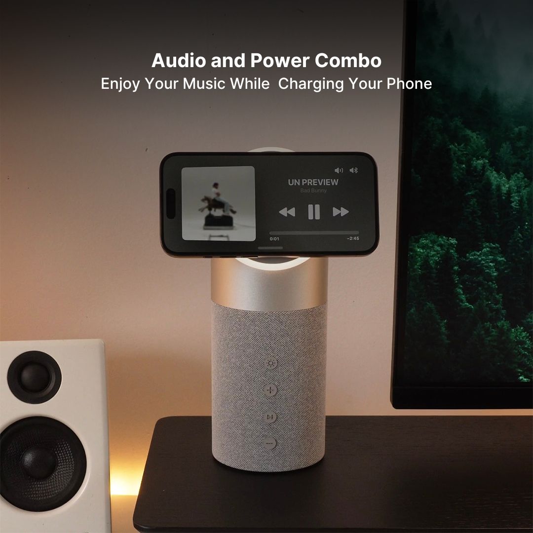 3-in-1 Wireless Charging Hub, Bluetooth Speaker & Night Light - Image 10