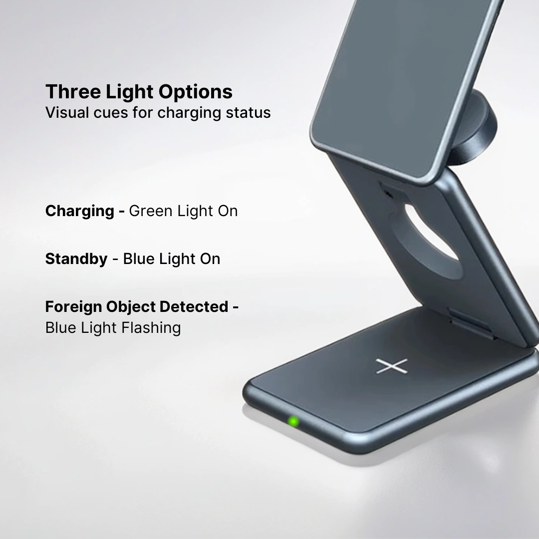 MagFold Pro 3-in-1 Aluminum Wireless Charging Stand - Image 11