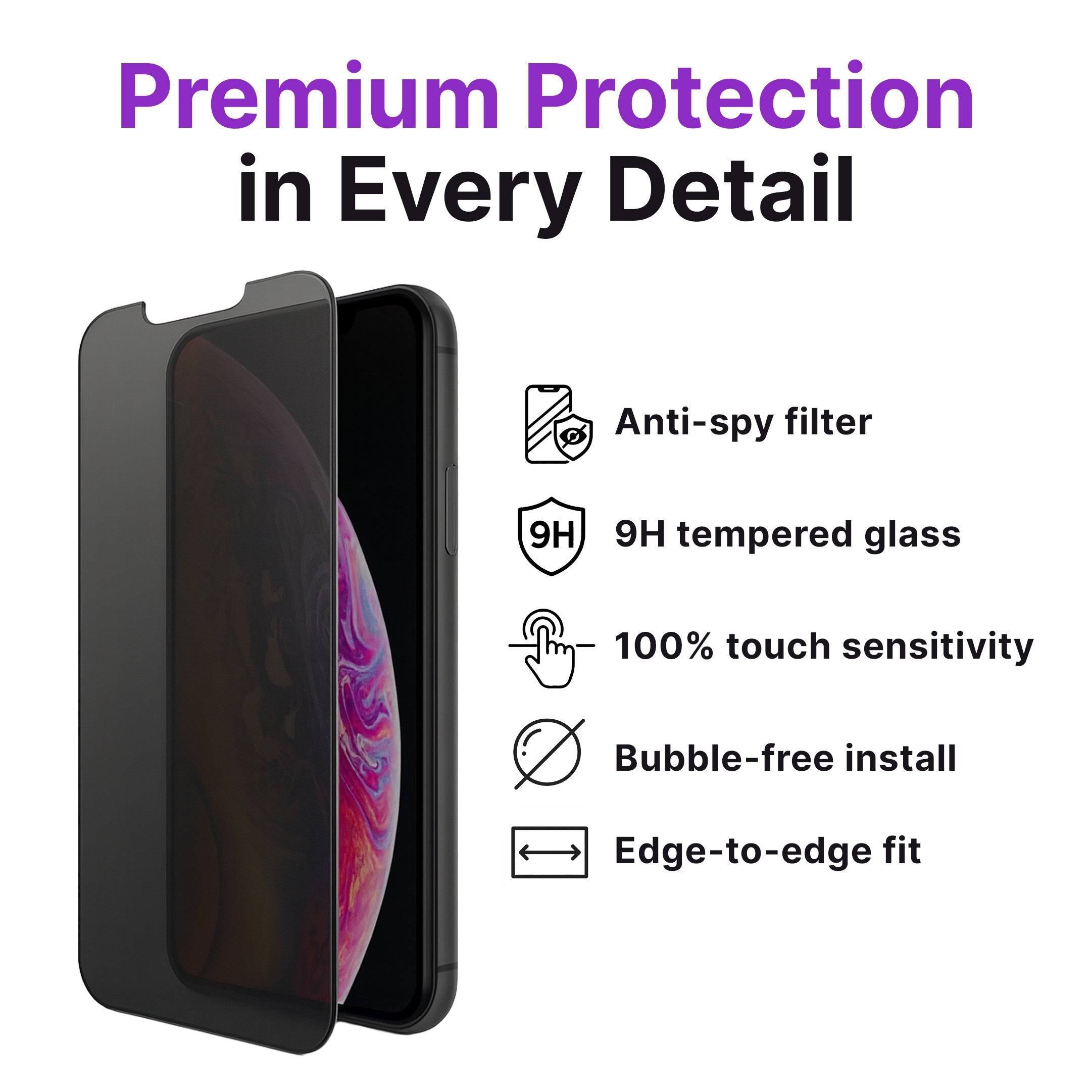 iPhone Privacy Glass Screen Protector - Image 2
