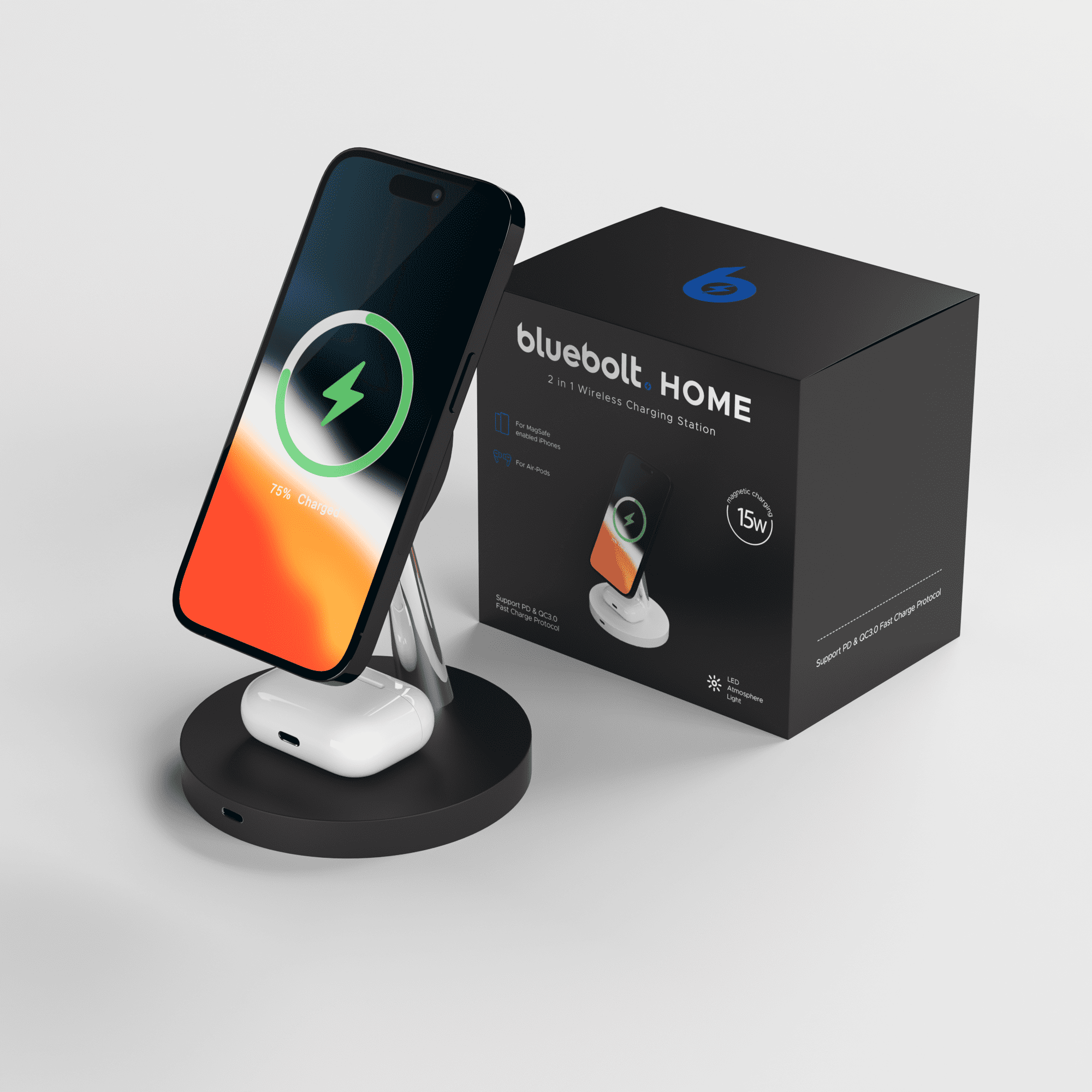2 in 1 Wireless Charging Station - Image 2