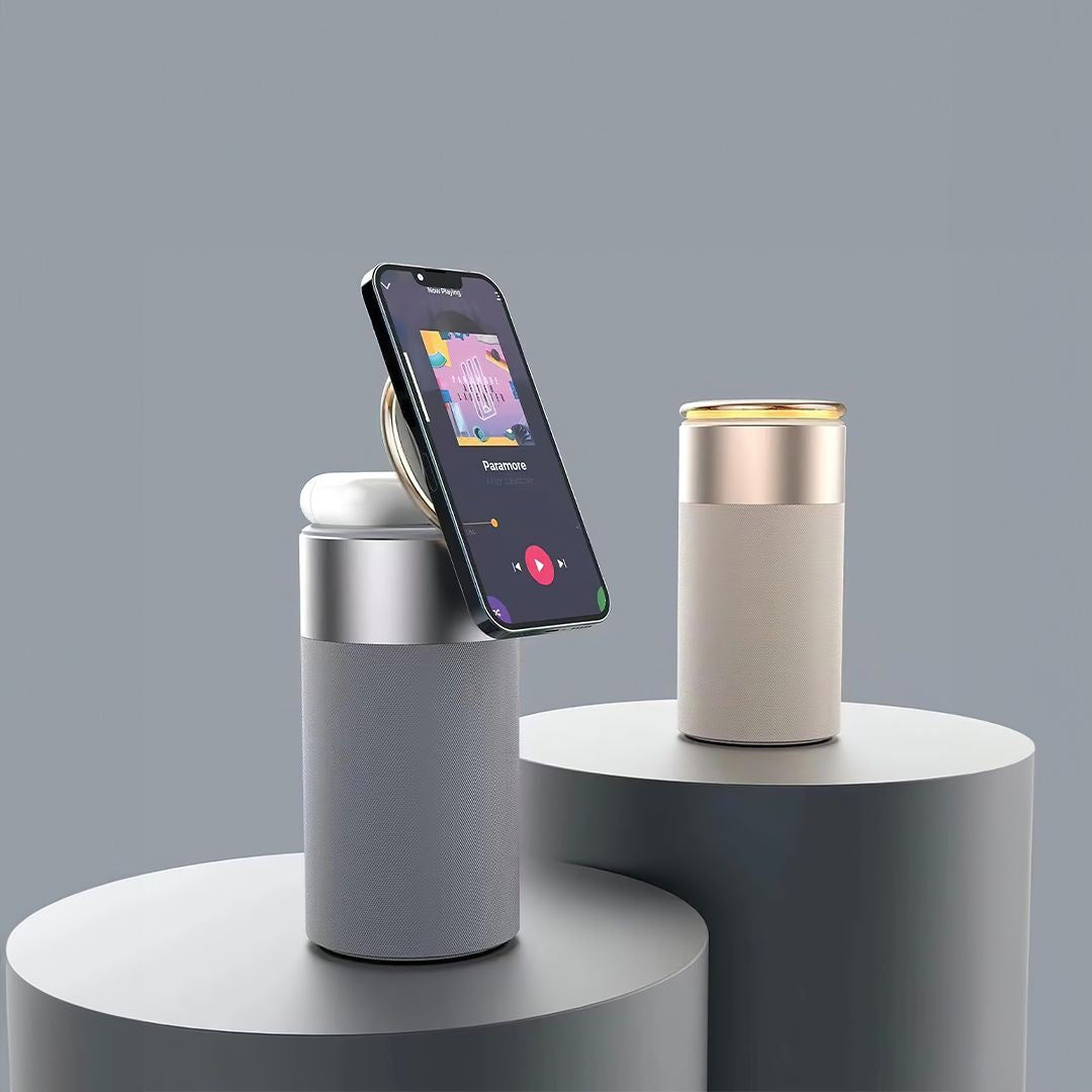 3-in-1 Wireless Charging Hub, Bluetooth Speaker & Night Light - Image 2
