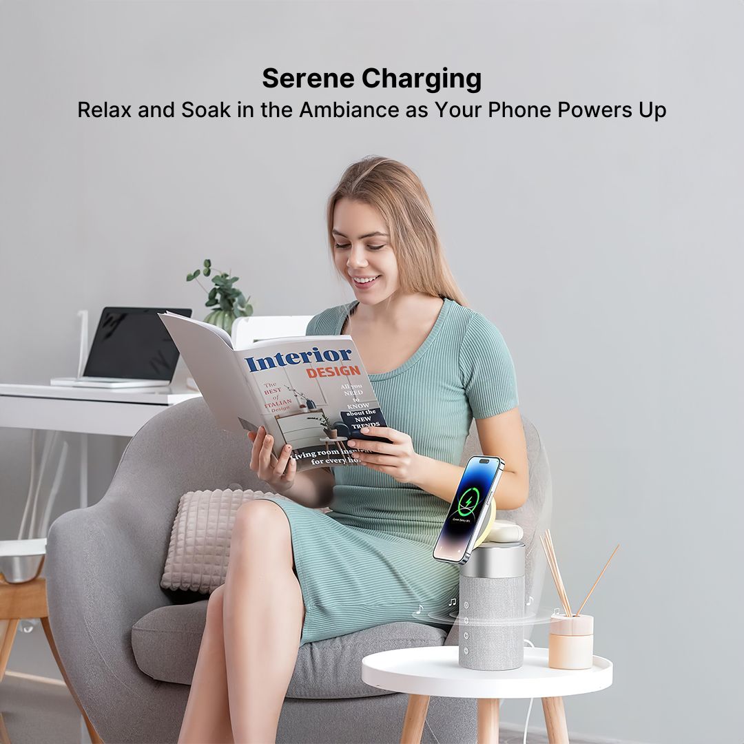 3-in-1 Wireless Charging Hub, Bluetooth Speaker & Night Light - Image 14