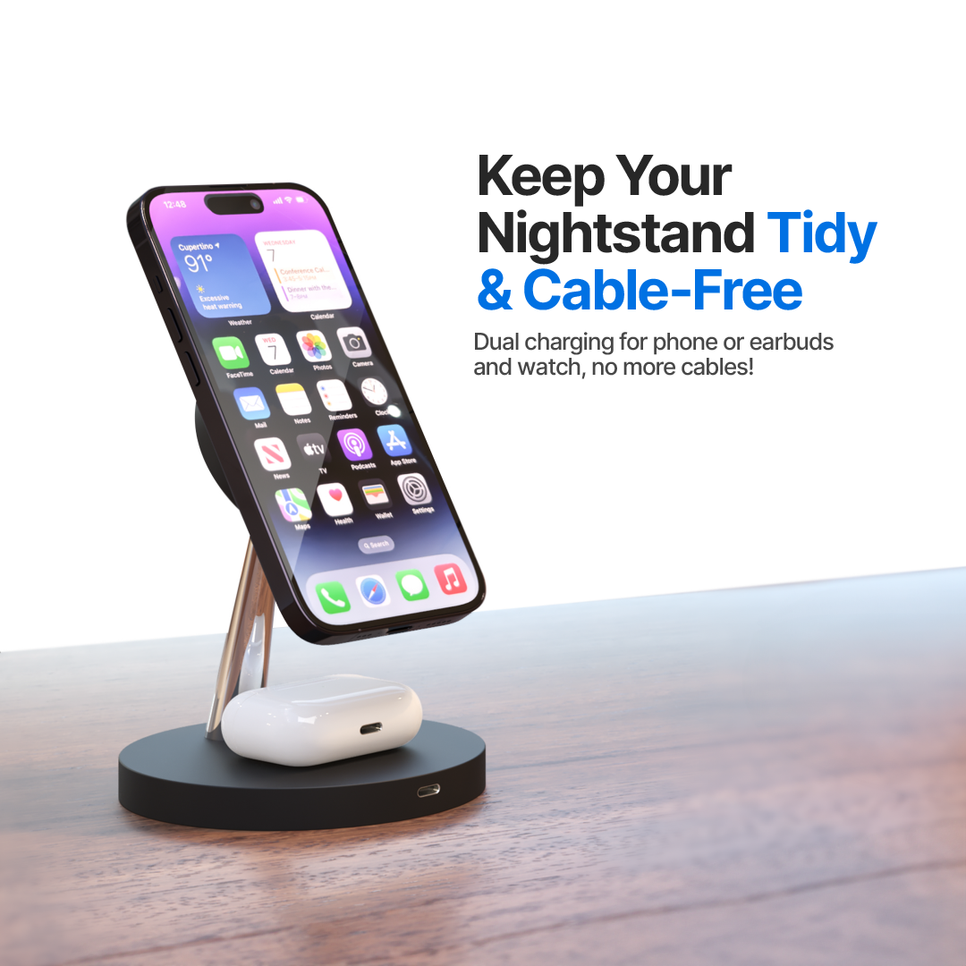 2 in 1 Wireless Charging Station - Image 3