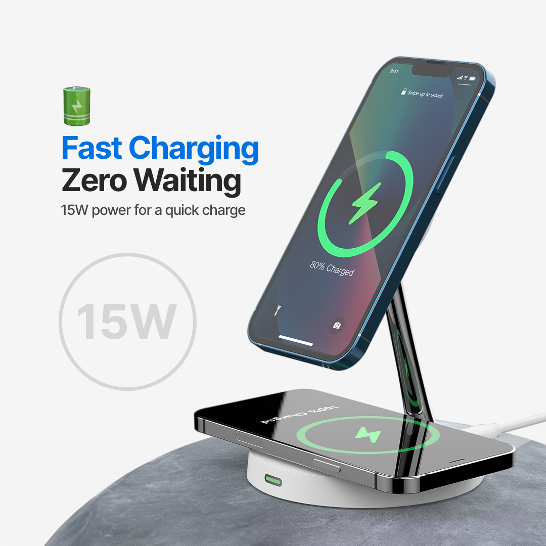 2 in 1 Wireless Charging Station - Image 4