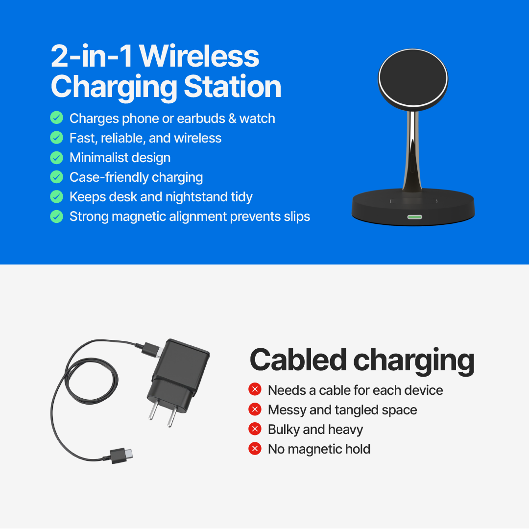 2 in 1 Wireless Charging Station - Image 12