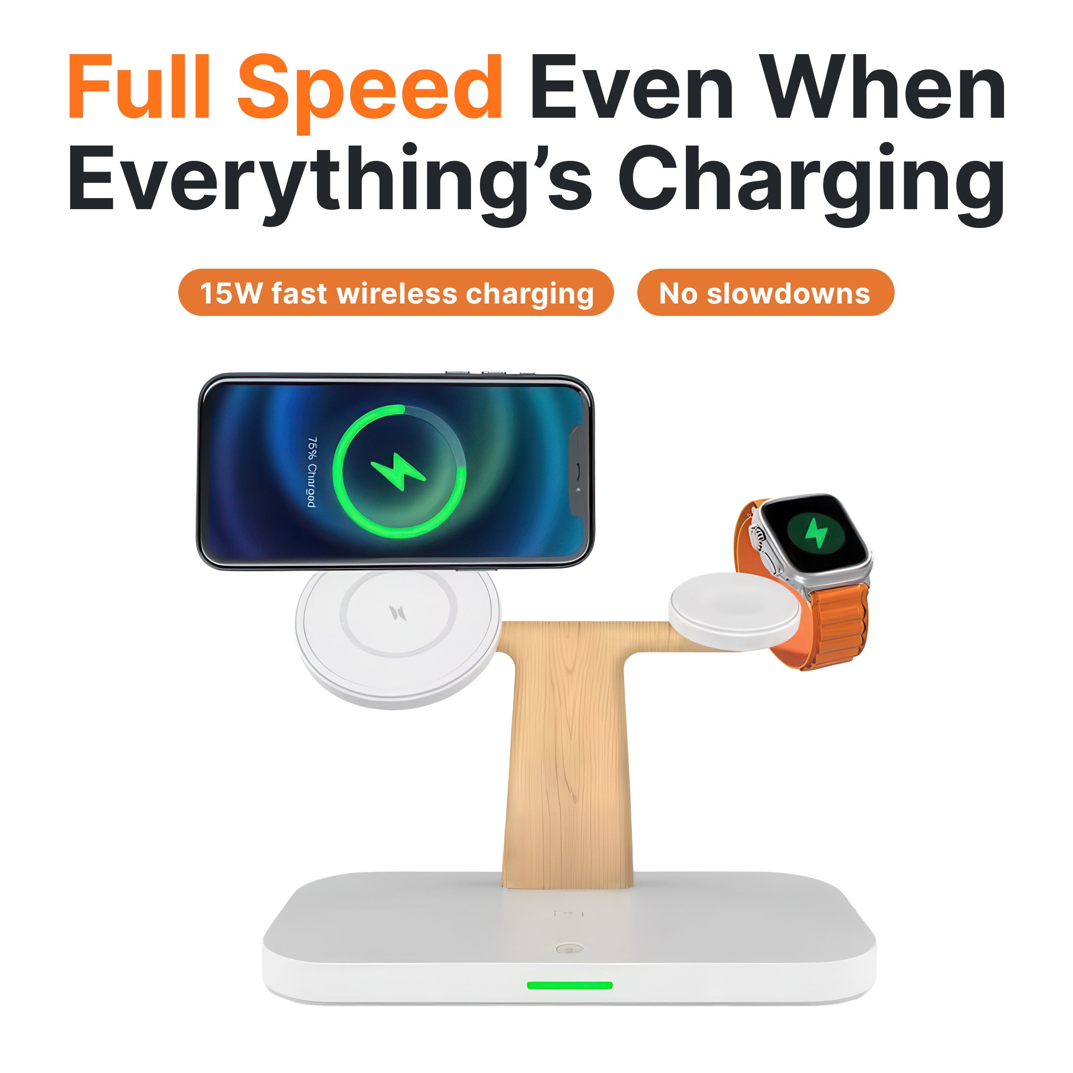3-in-1 MagSafe Wireless Charger with Night Lamp - Image 6