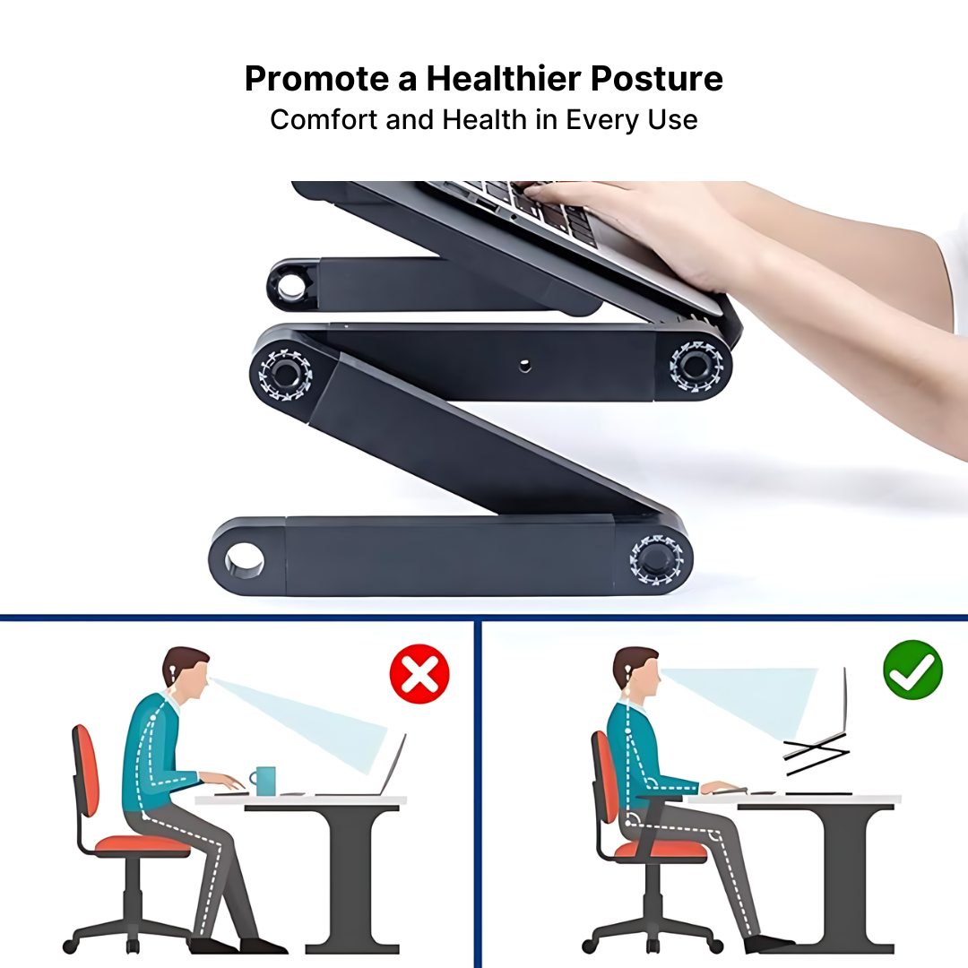 Aluminum Laptop Stand with Adjustable Shelf - Image 4