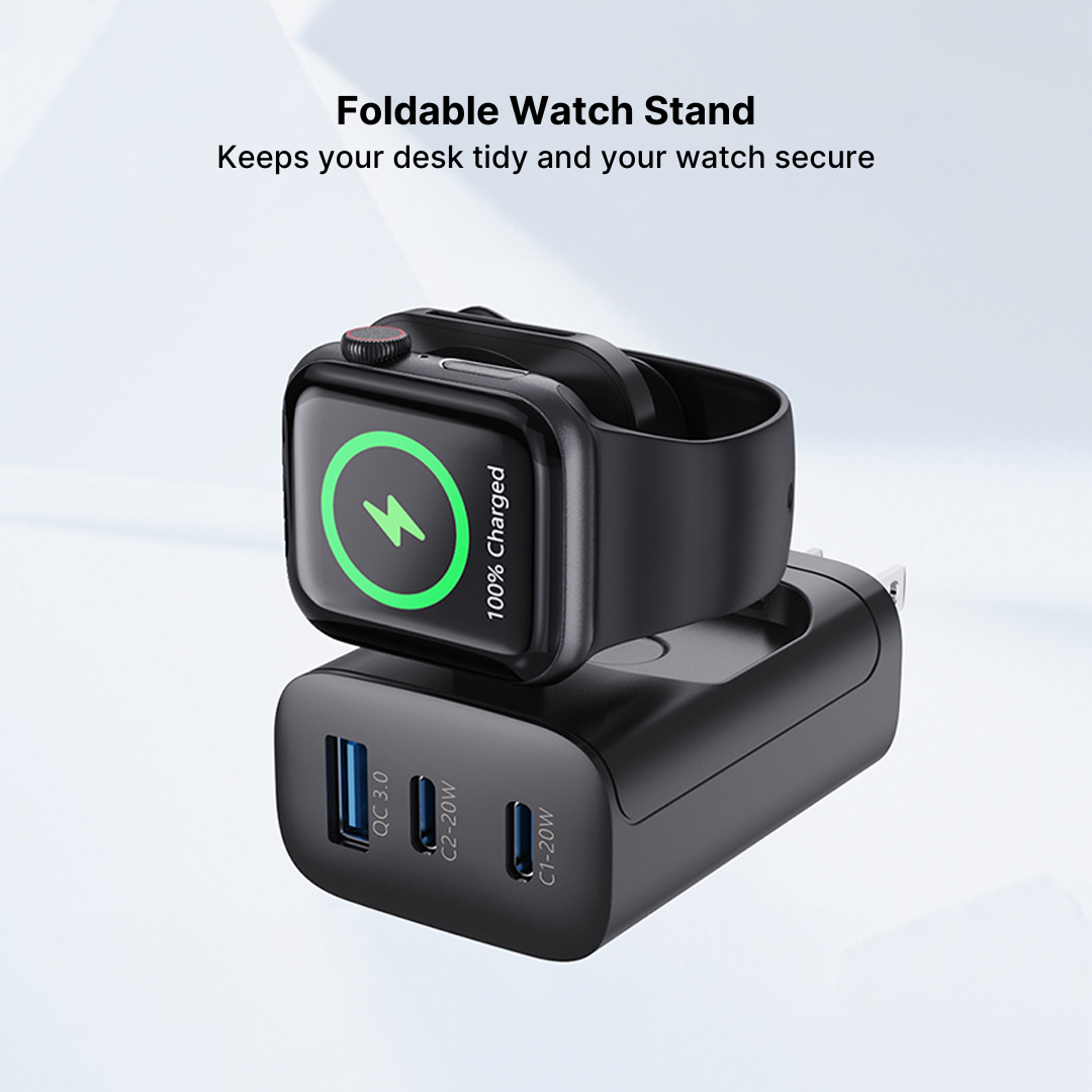 43W Fast Charger – Portable with Foldable Watch Stand - Image 3