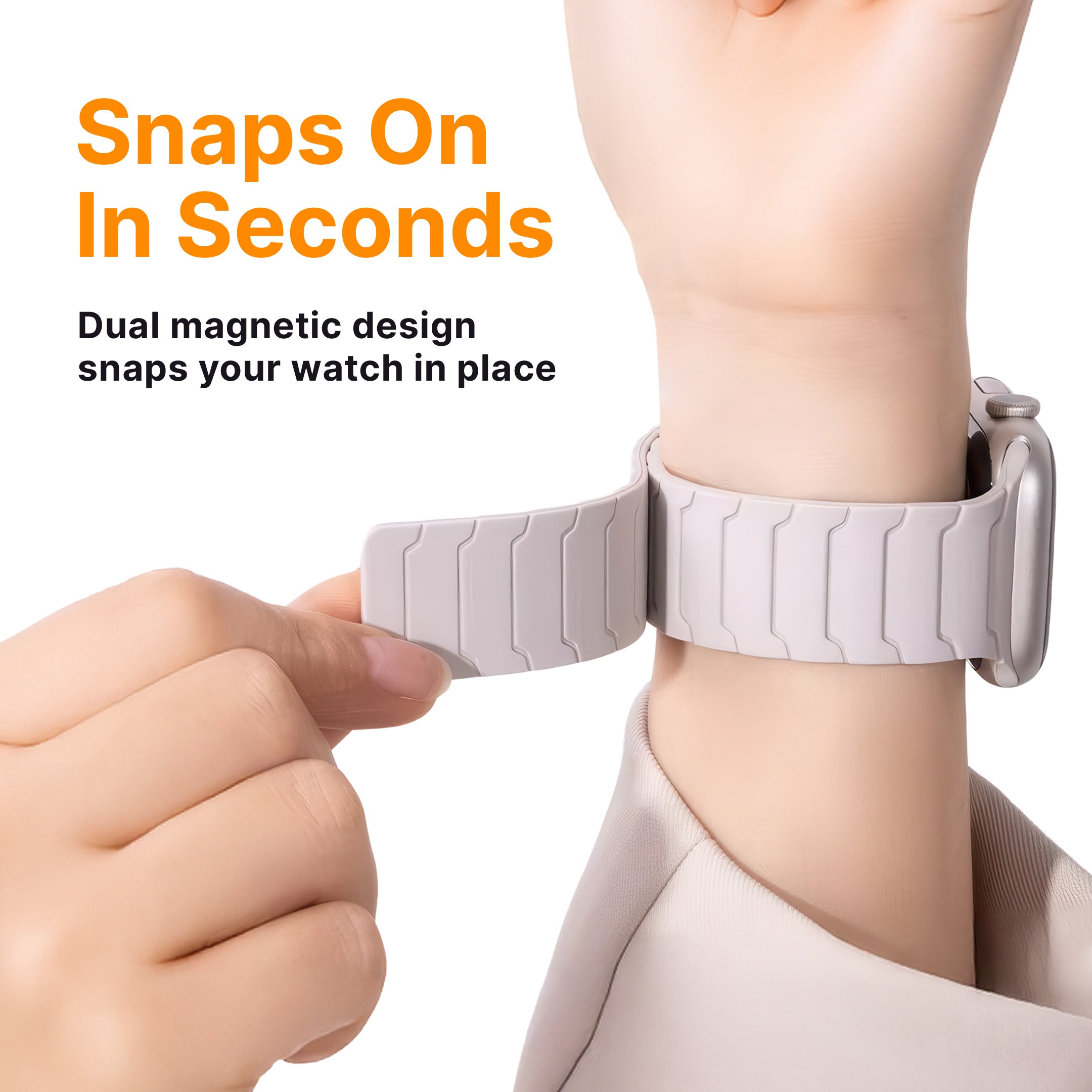 Magnetic Silicone Apple Watch Band - Image 4