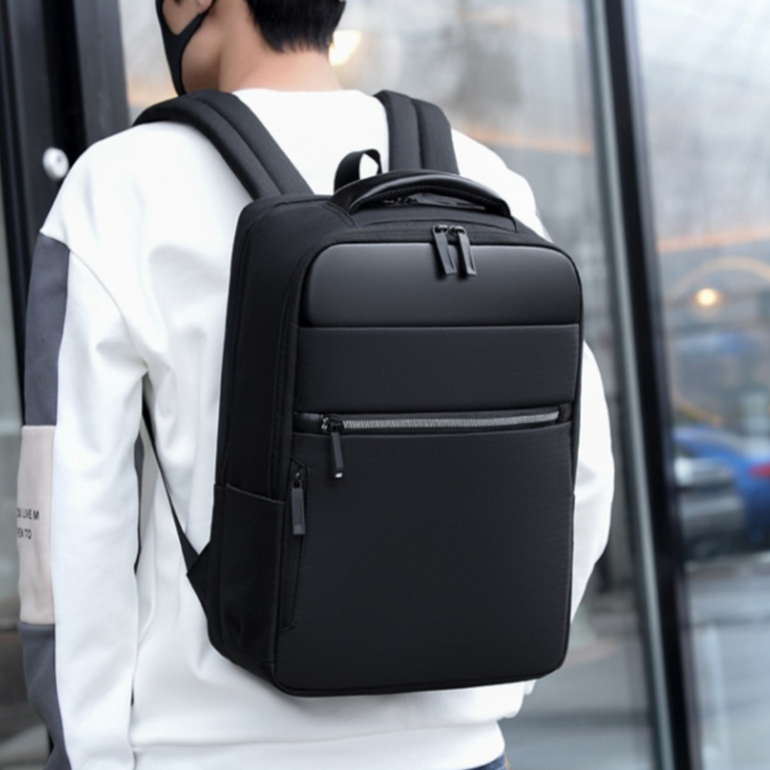 Nylon Business Backpack with Built-in USB Port - Image 3
