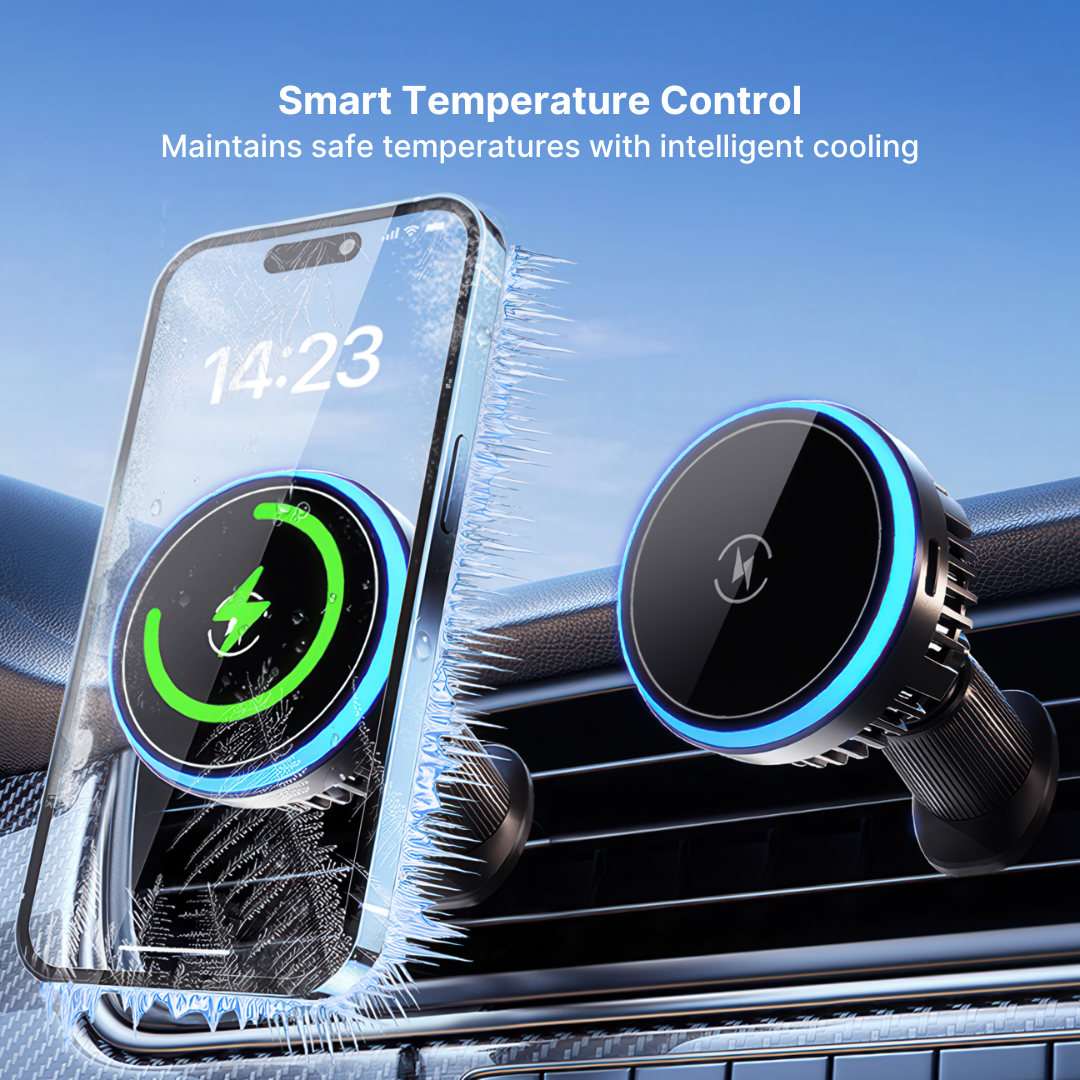 15W Fast Charge Magnetic Car Charger with Ice Cooling - Image 3