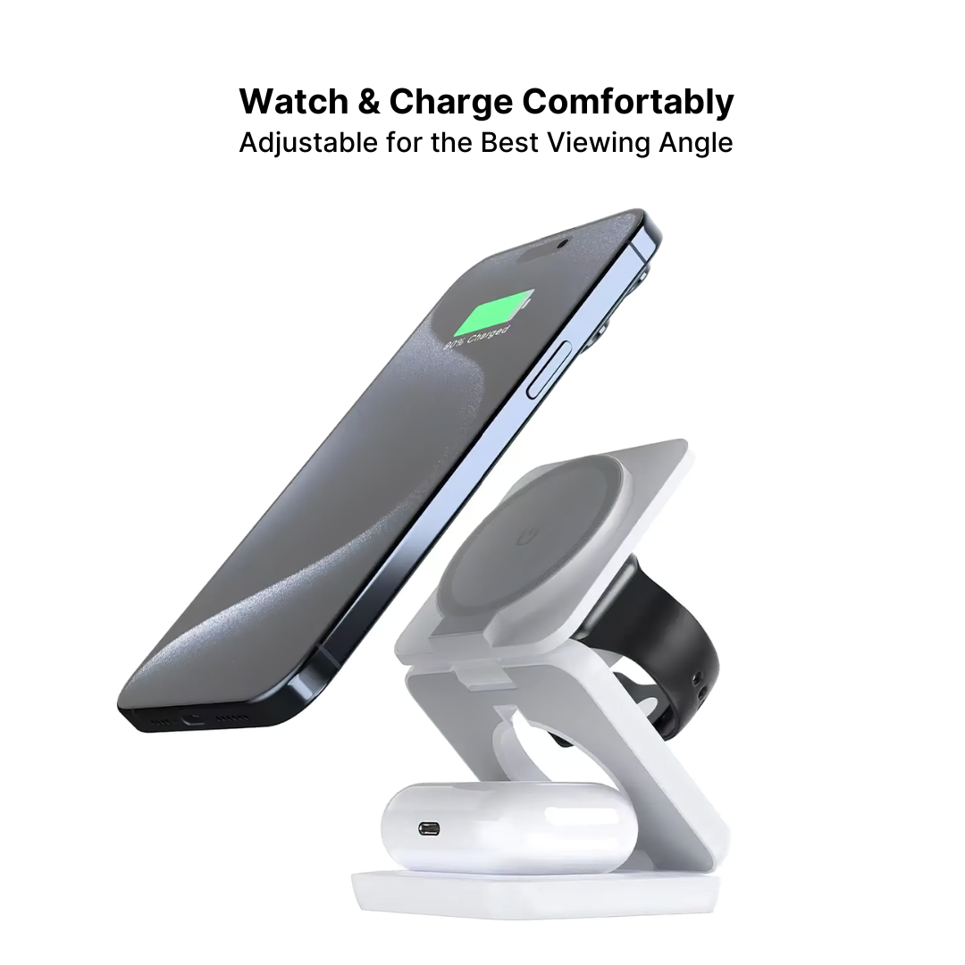Trio 3-in-1 Foldable Wireless Charging Station - Image 5