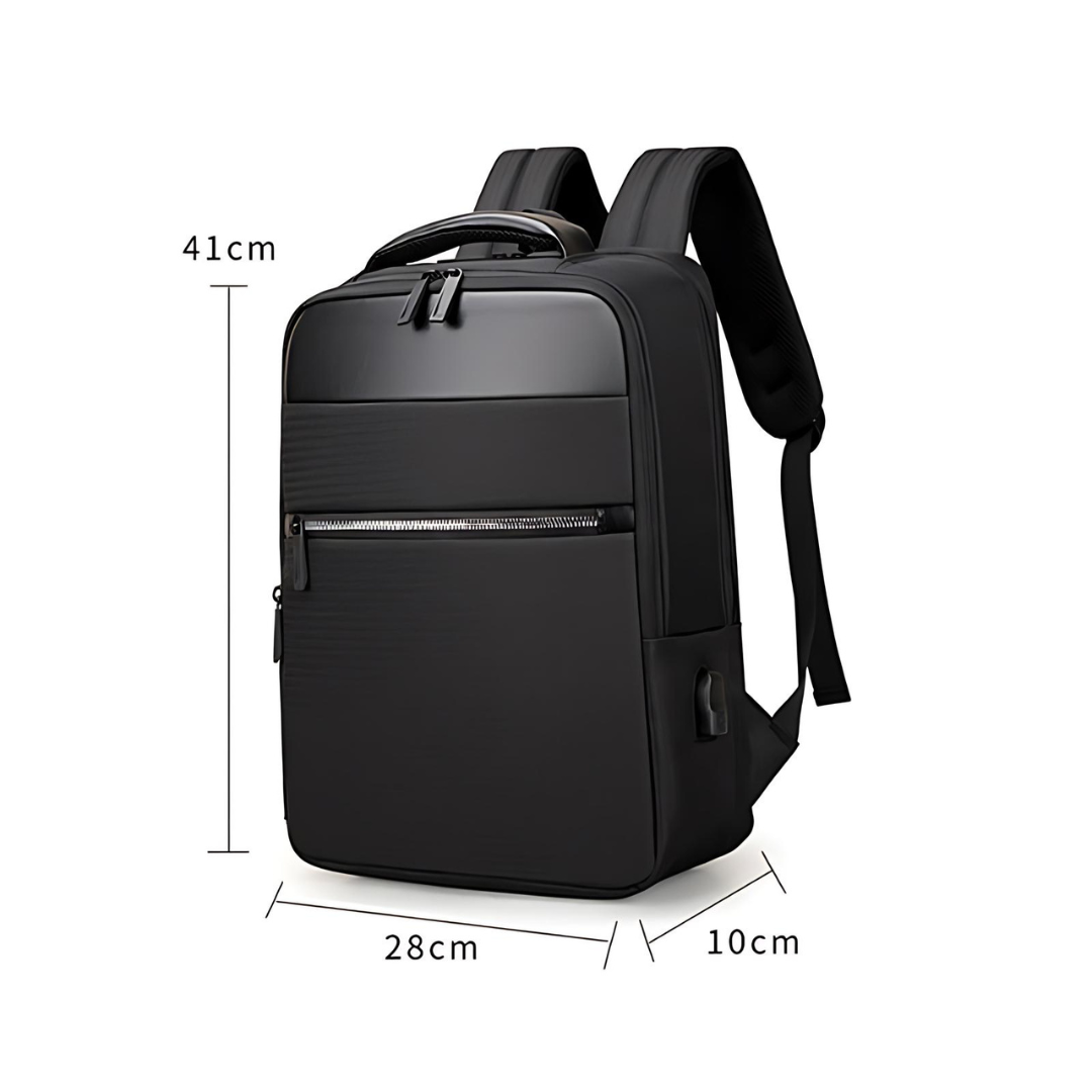 Nylon Business Backpack with Built-in USB Port - Image 4