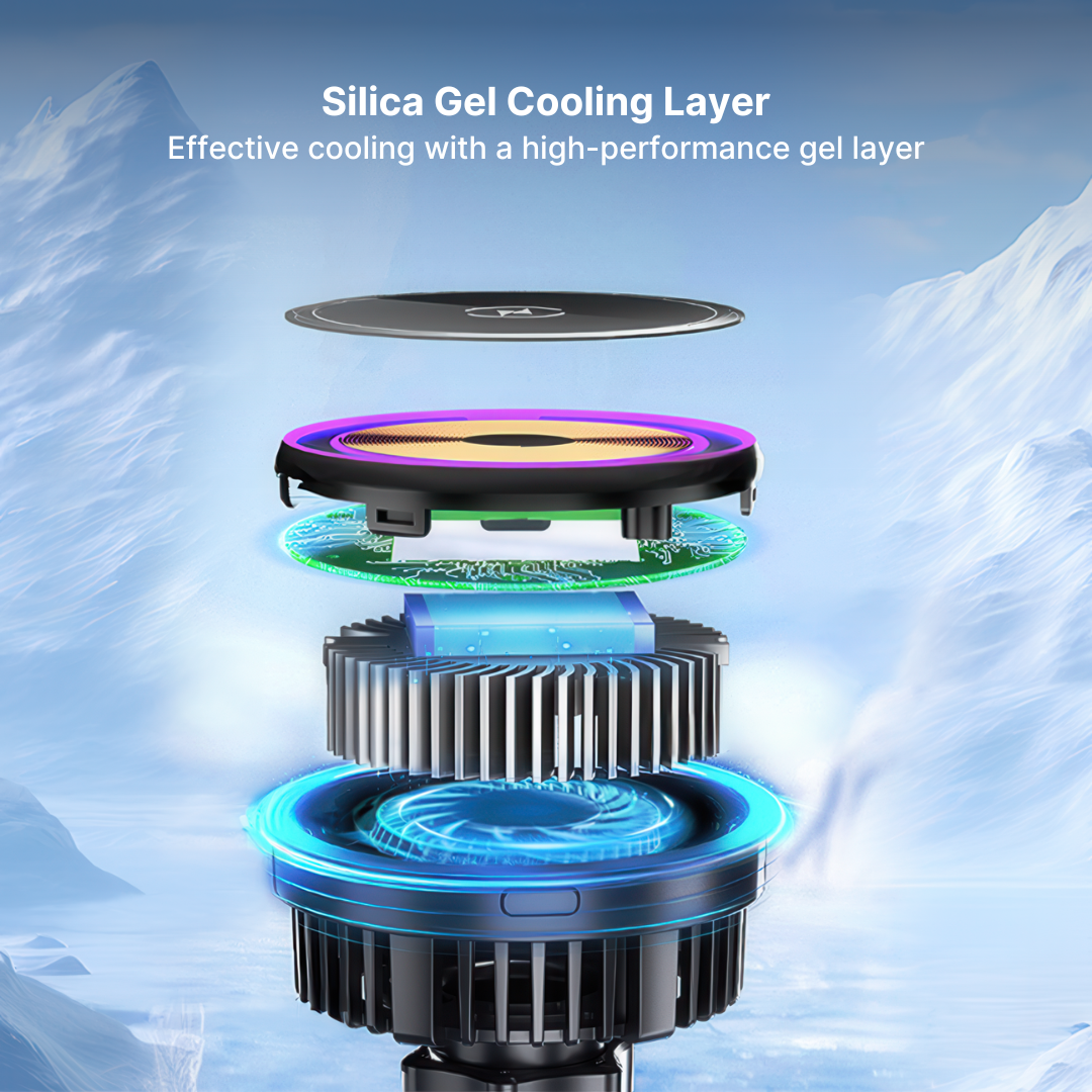 15W Fast Charge Magnetic Car Charger with Ice Cooling - Image 4