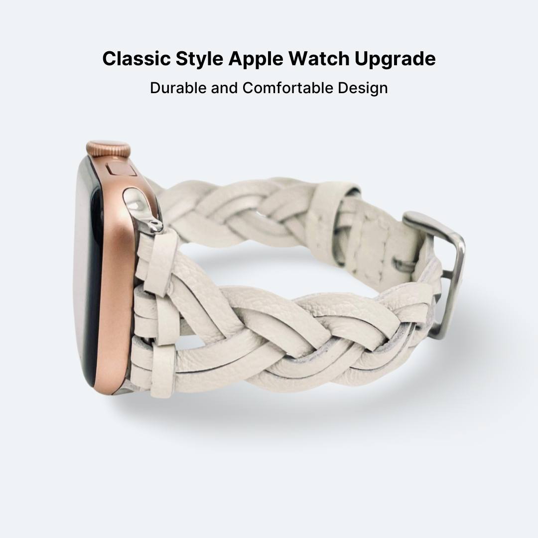 Artisan Weave Leather Apple Watch Strap - Image 7