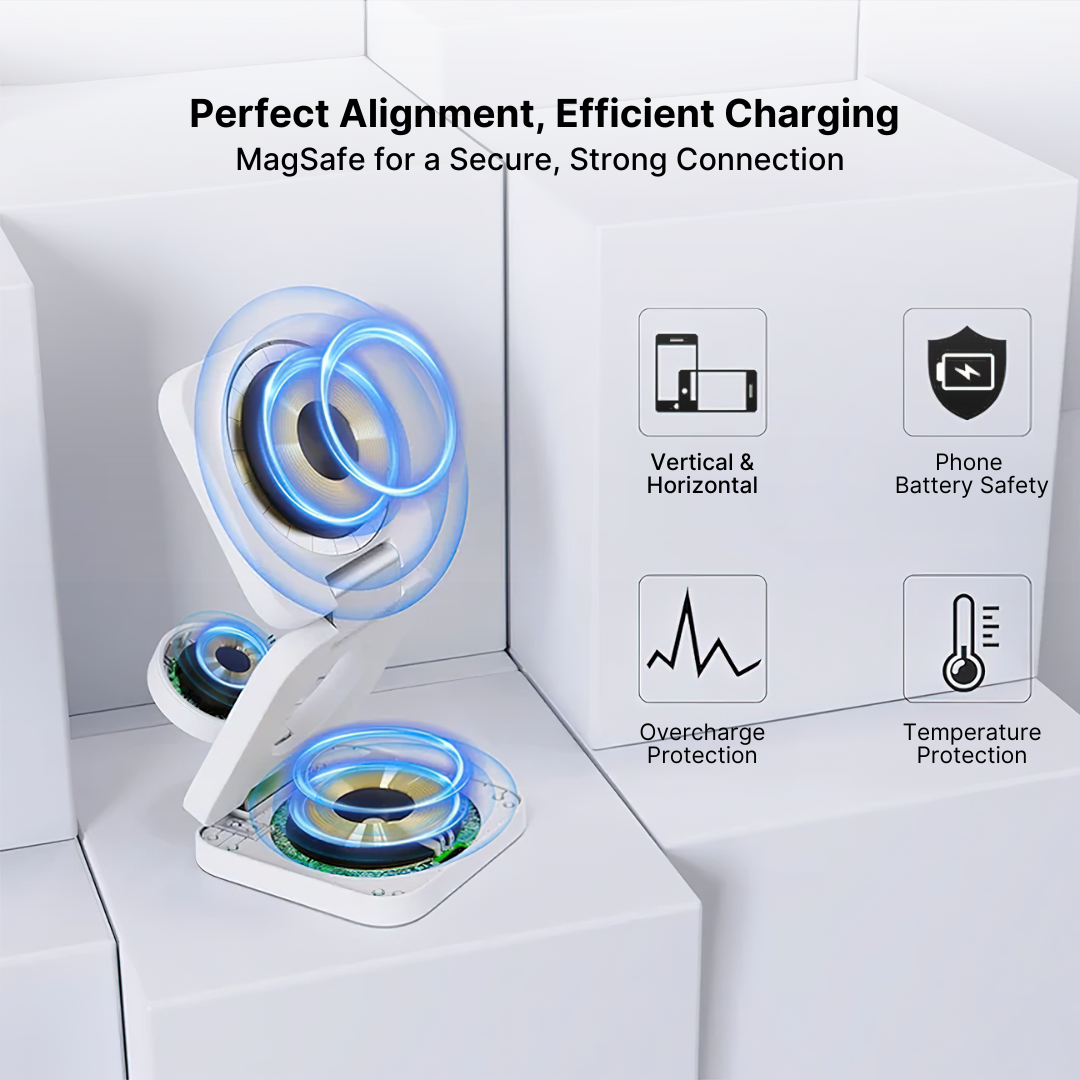 Trio 3-in-1 Foldable Wireless Charging Station - Image 8