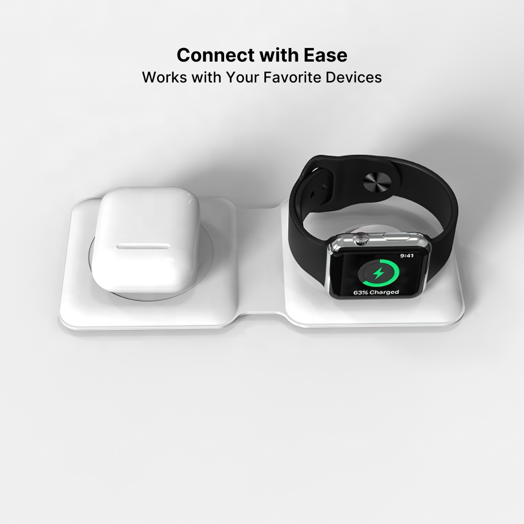 MagFold 2-in-1 Foldable Dual Wireless Charging Pad - Image 8