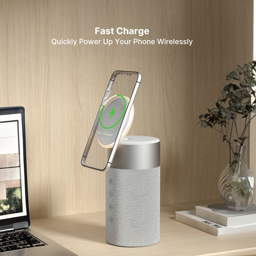 3-in-1 Wireless Charging Hub, Bluetooth Speaker & Night Light - Image 5