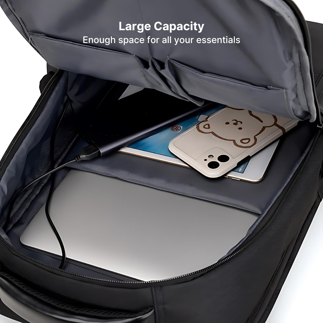 Nylon Business Backpack with Built-in USB Port - Image 5