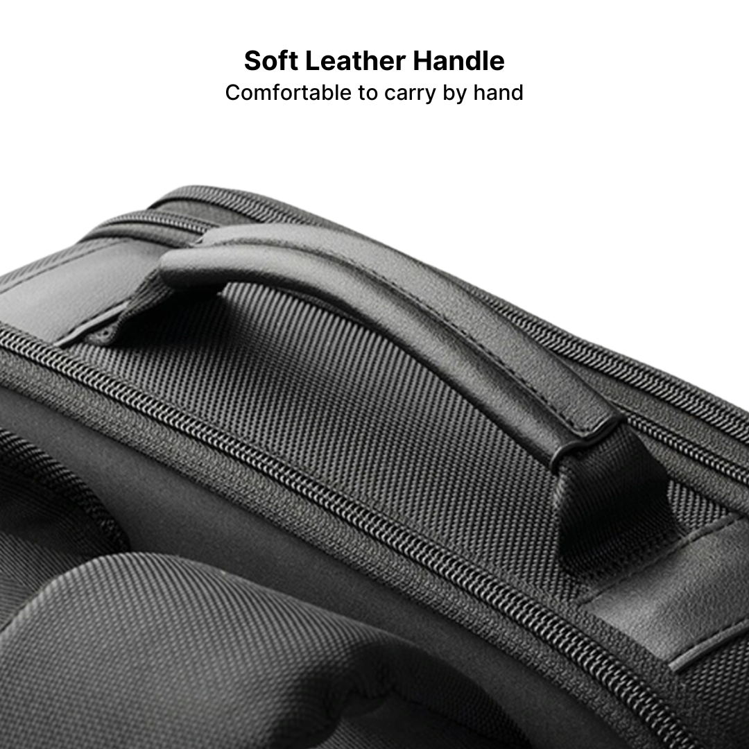 Anti-Theft Leather Laptop Backpack with USB Charging - Image 7