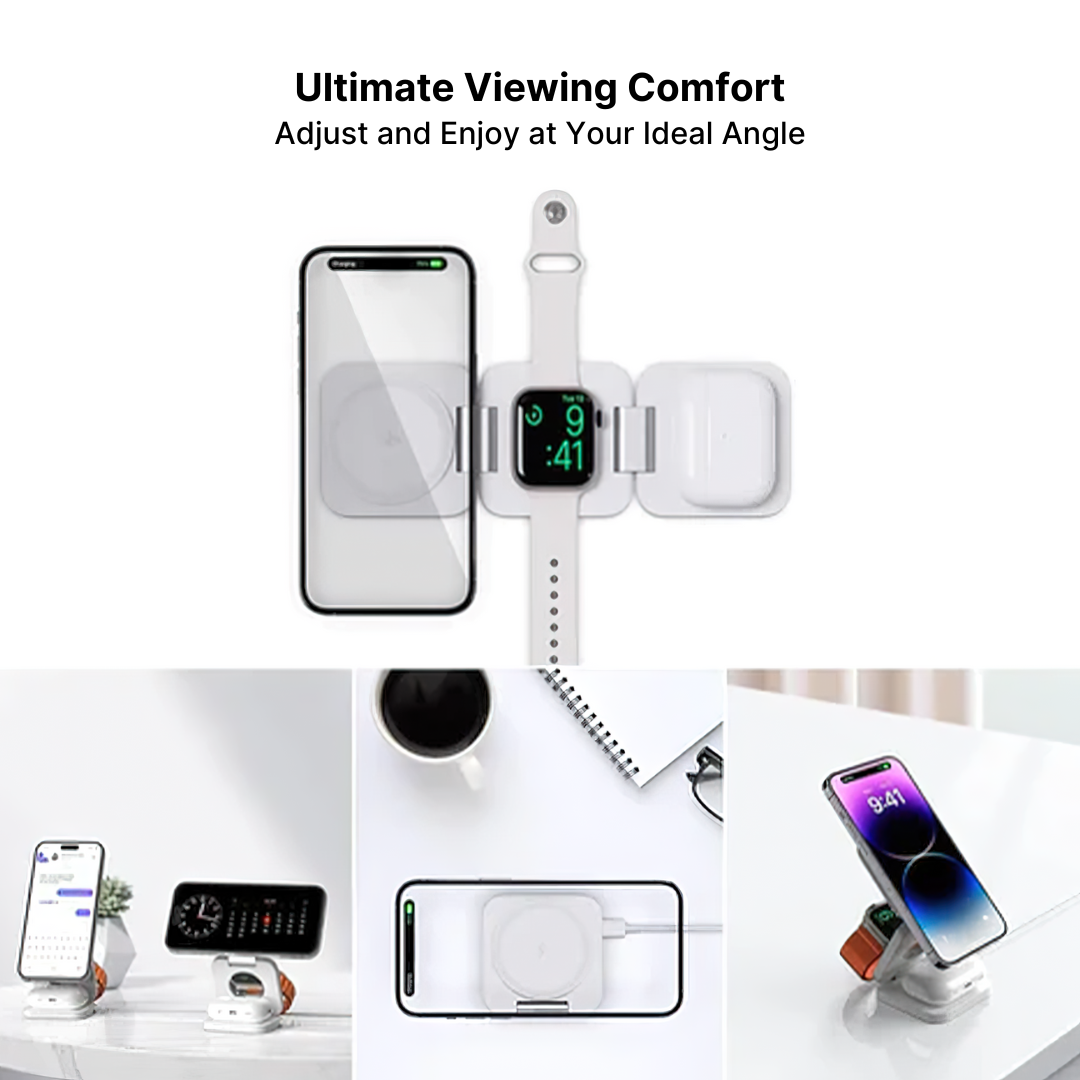 Trio 3-in-1 Foldable Wireless Charging Station - Image 9