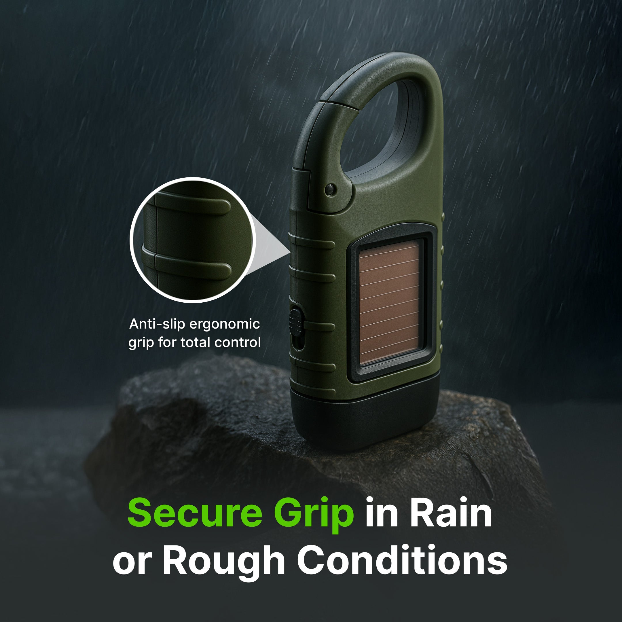 Solar Powered Hand Crank Flashlight with Powerbank - Image 7