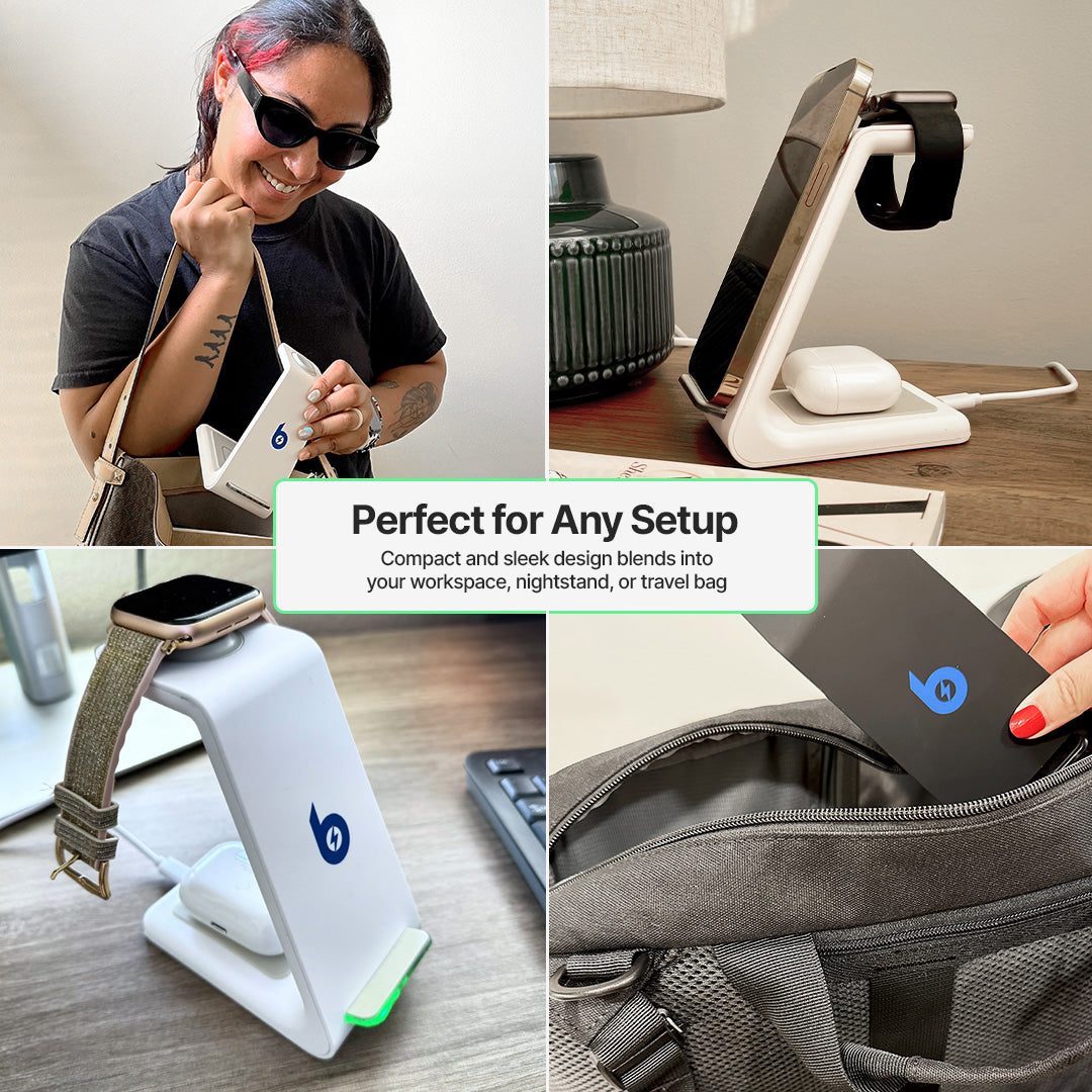 3 in 1 Wireless Charging Station, Apple, Samsung, Watch, AirPods - Image 9