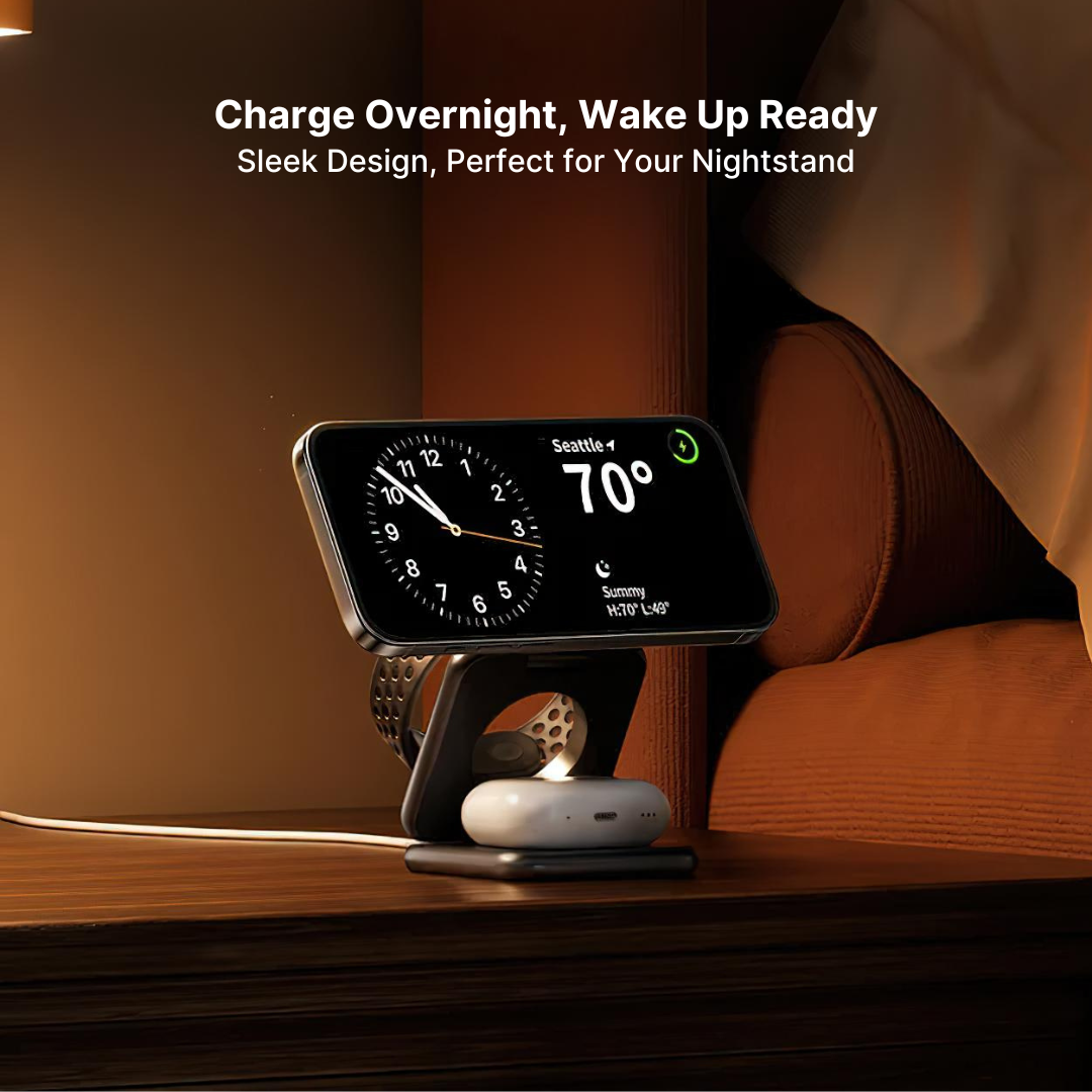 Trio 3-in-1 Foldable Wireless Charging Station - Image 10