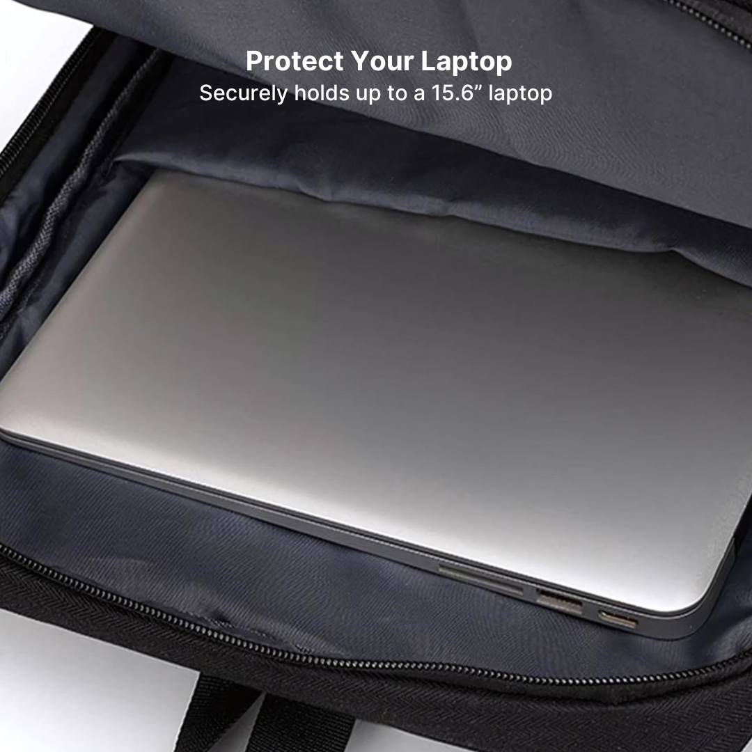 Nylon Business Backpack with Built-in USB Port - Image 7