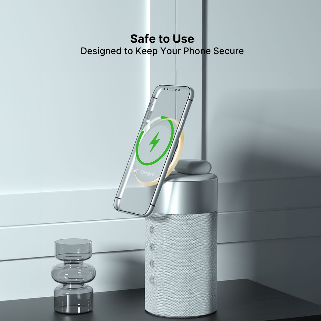3-in-1 Wireless Charging Hub, Bluetooth Speaker & Night Light - Image 6