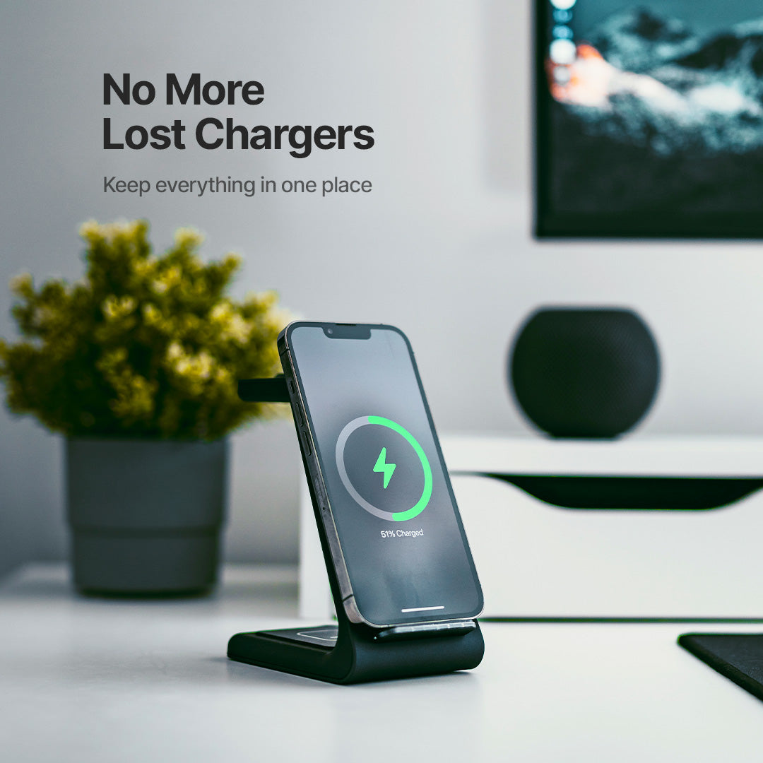 3 in 1 Wireless Charging Station, Apple, Samsung, Watch, AirPods - Image 3