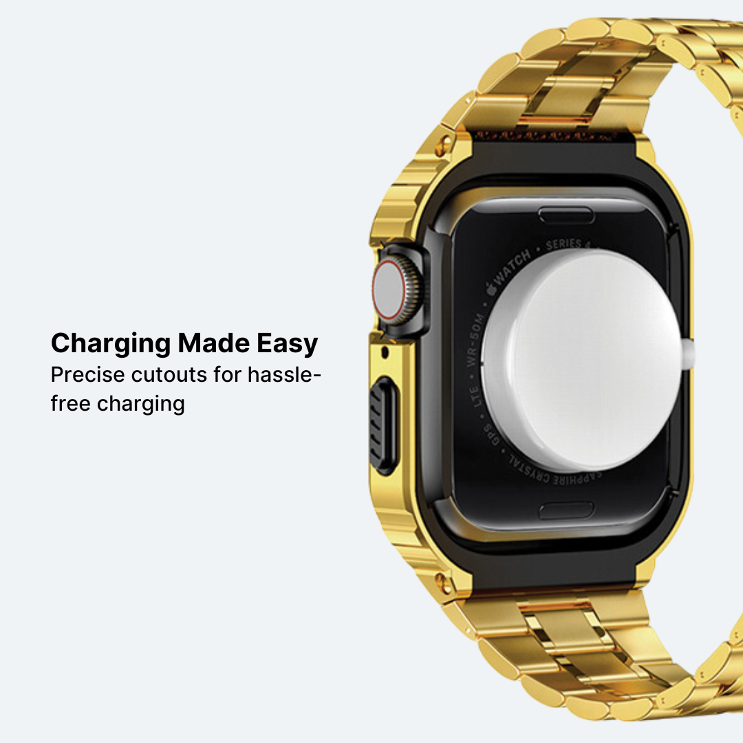 Stainless Steel Apple Watch Band with Ultra-Thin Case Design - Image 8