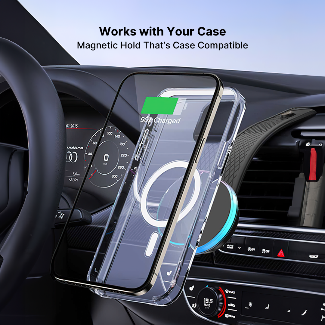 RGB Car Charger Bendable Magnetic Wireless Phone Charger - Image 8