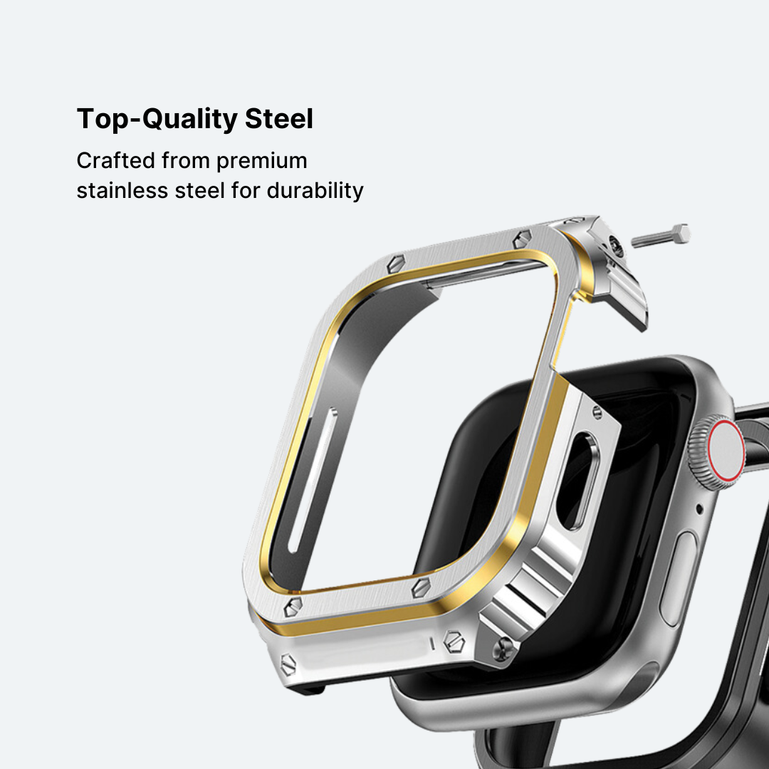 Stainless Steel Apple Watch Band with Ultra-Thin Case Design - Image 9