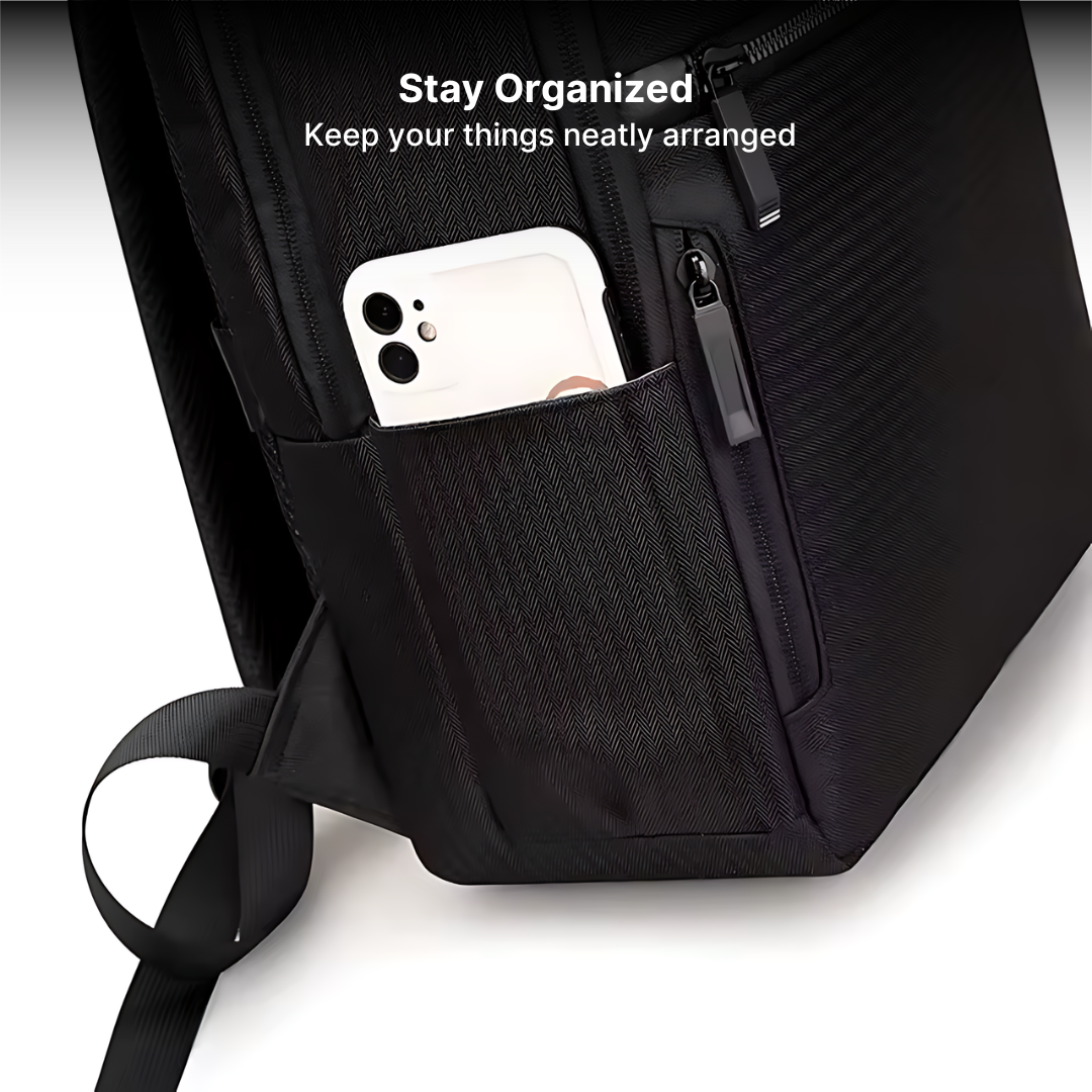 Nylon Business Backpack with Built-in USB Port - Image 9