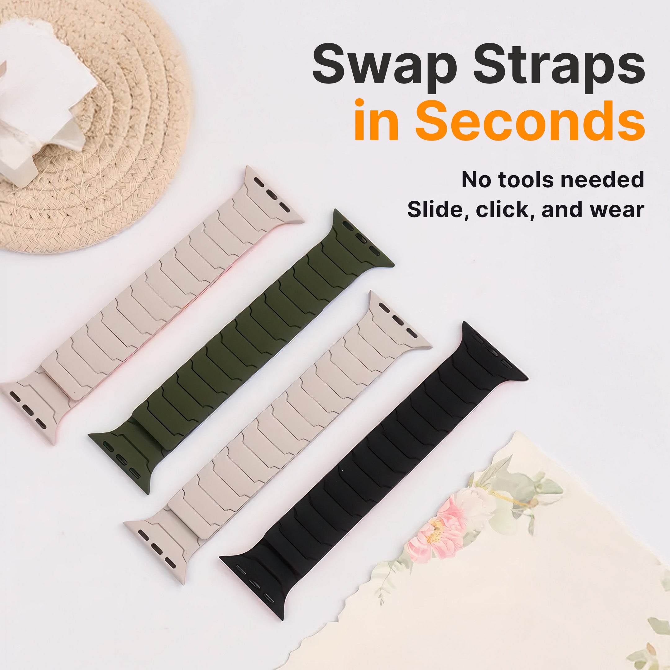 Magnetic Silicone Apple Watch Band - Image 10