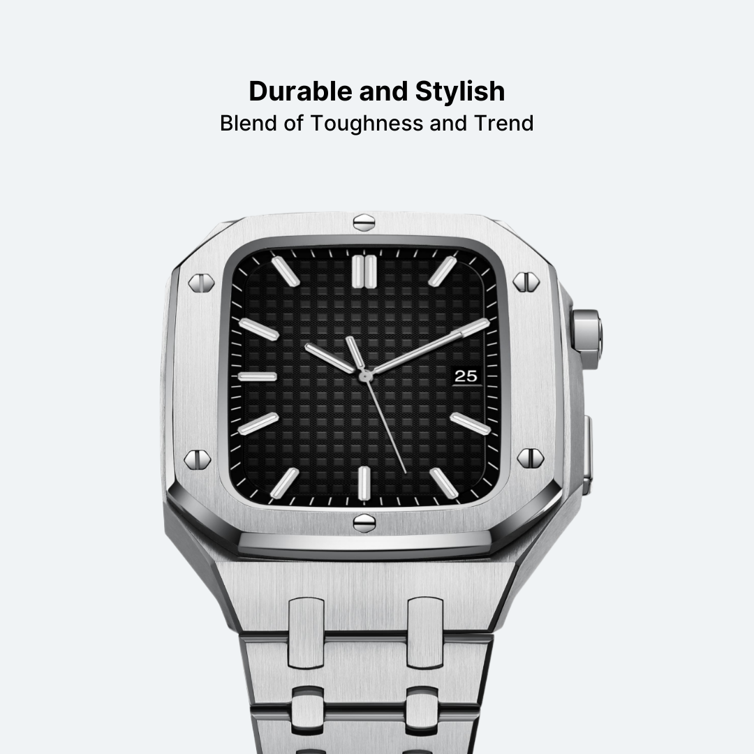 Stainless Steel Apple Watch Case and Strap - Image 10