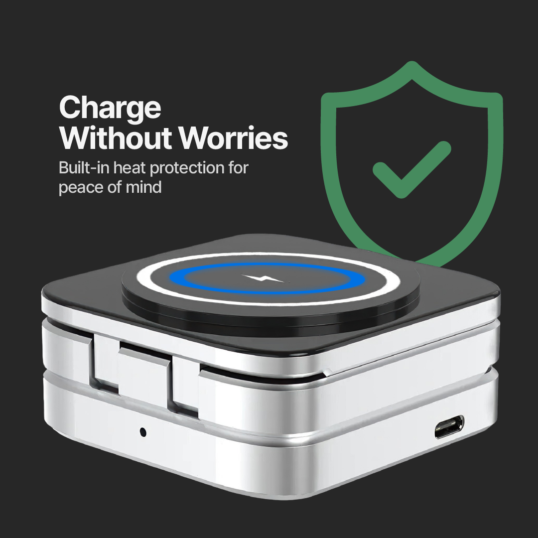 ChargeDeck 3-in-1 Foldable Wireless Station - For Apple & Android - Image 8