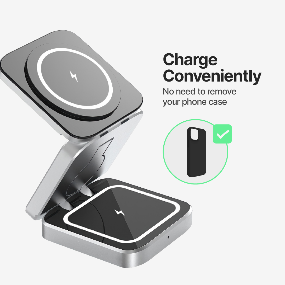 ChargeDeck 3-in-1 Foldable Wireless Station - For Apple & Android - Image 10