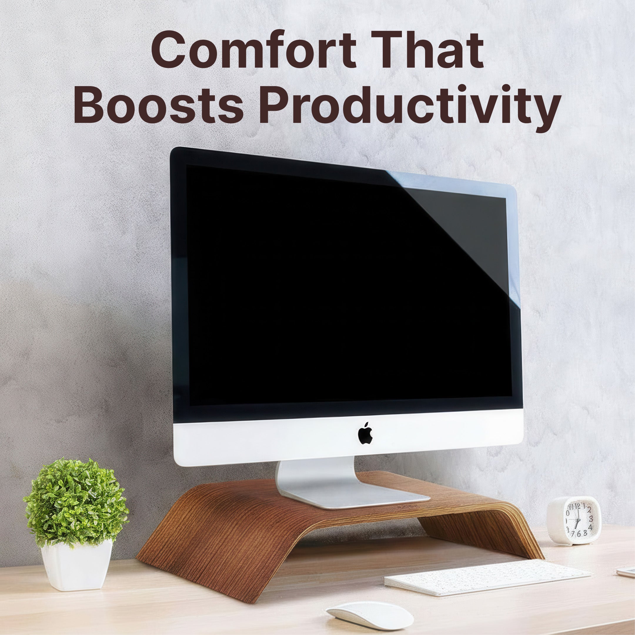 Ergonomic Wooden Monitor Stand - Image 4