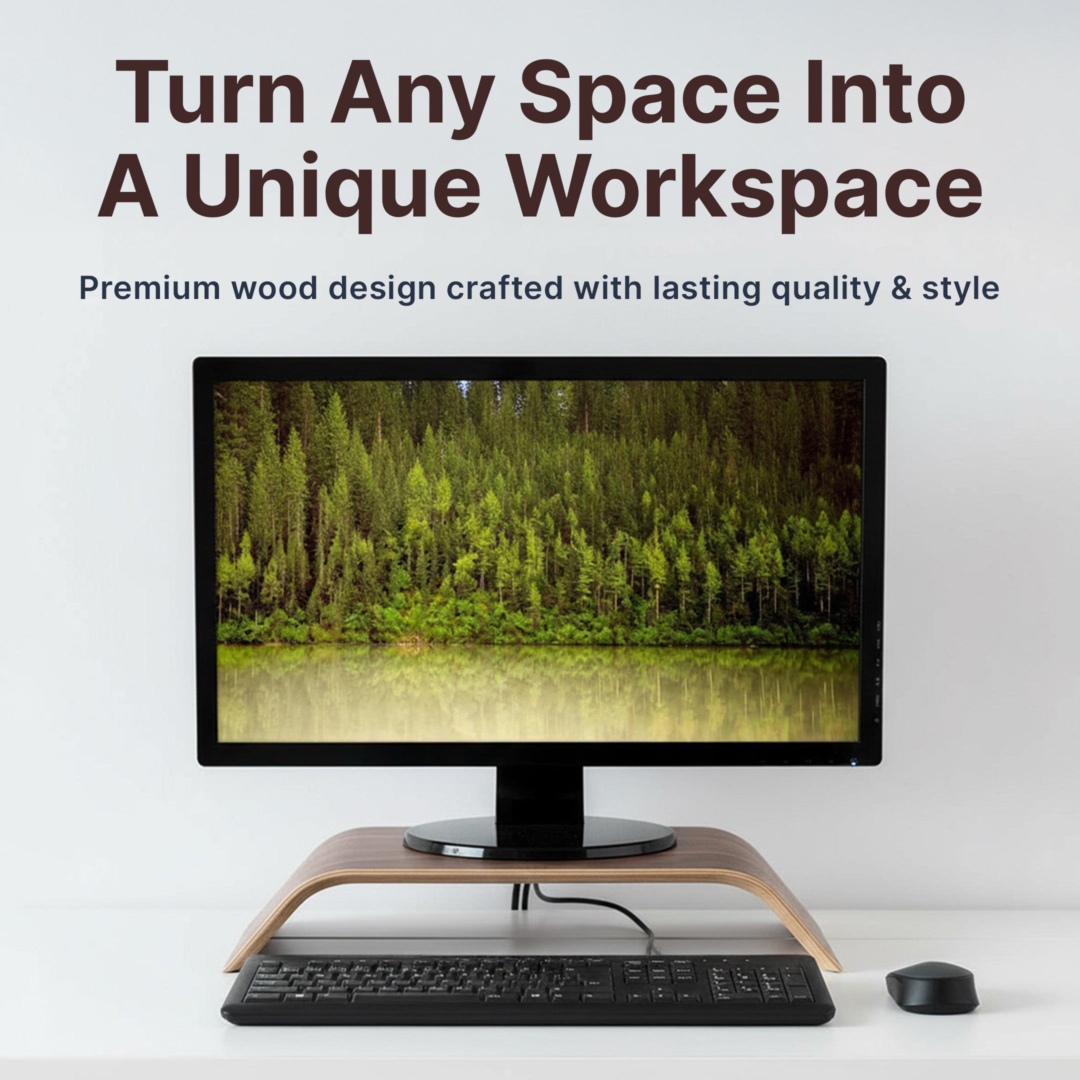 Ergonomic Wooden Monitor Stand - Image 7