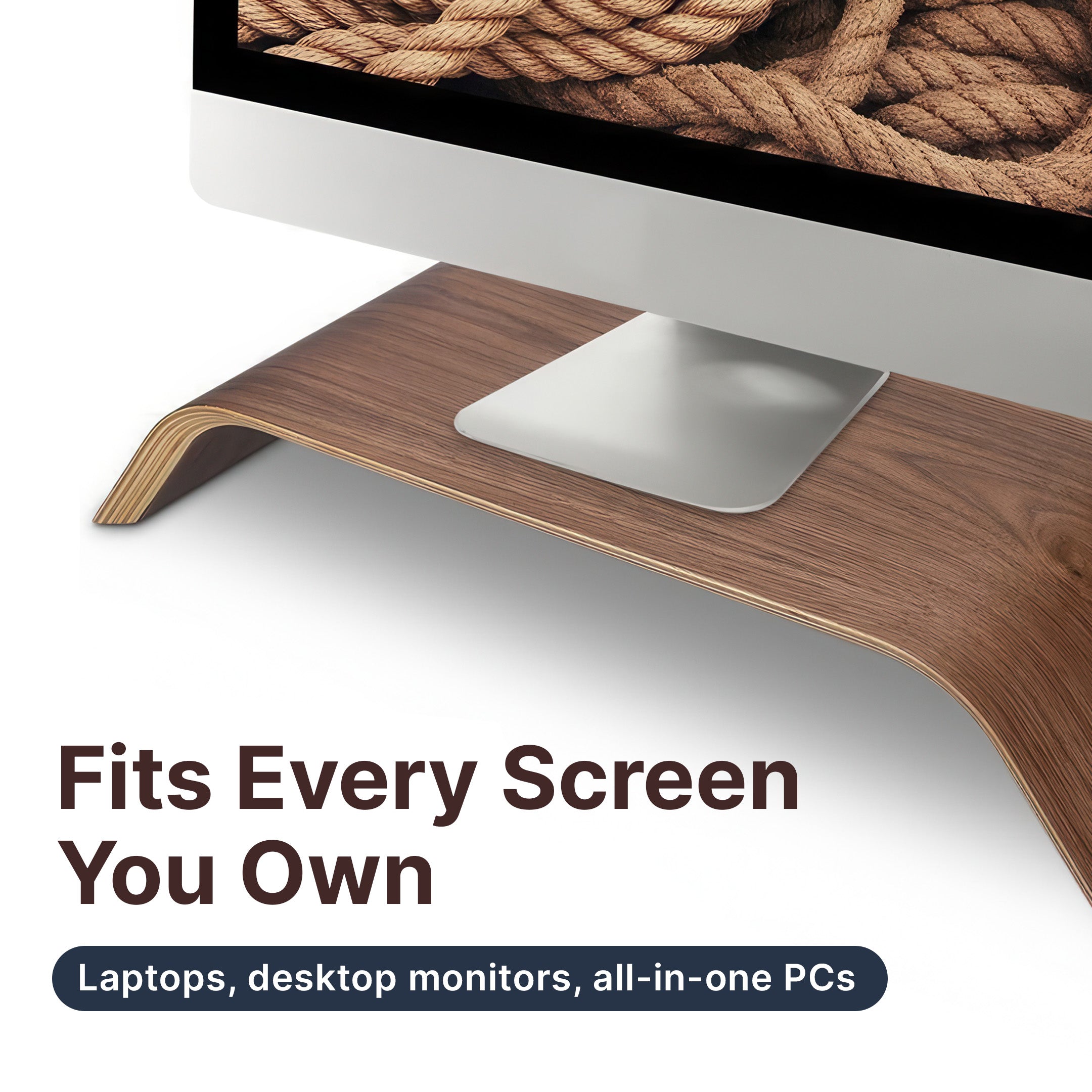 Ergonomic Wooden Monitor Stand - Image 8