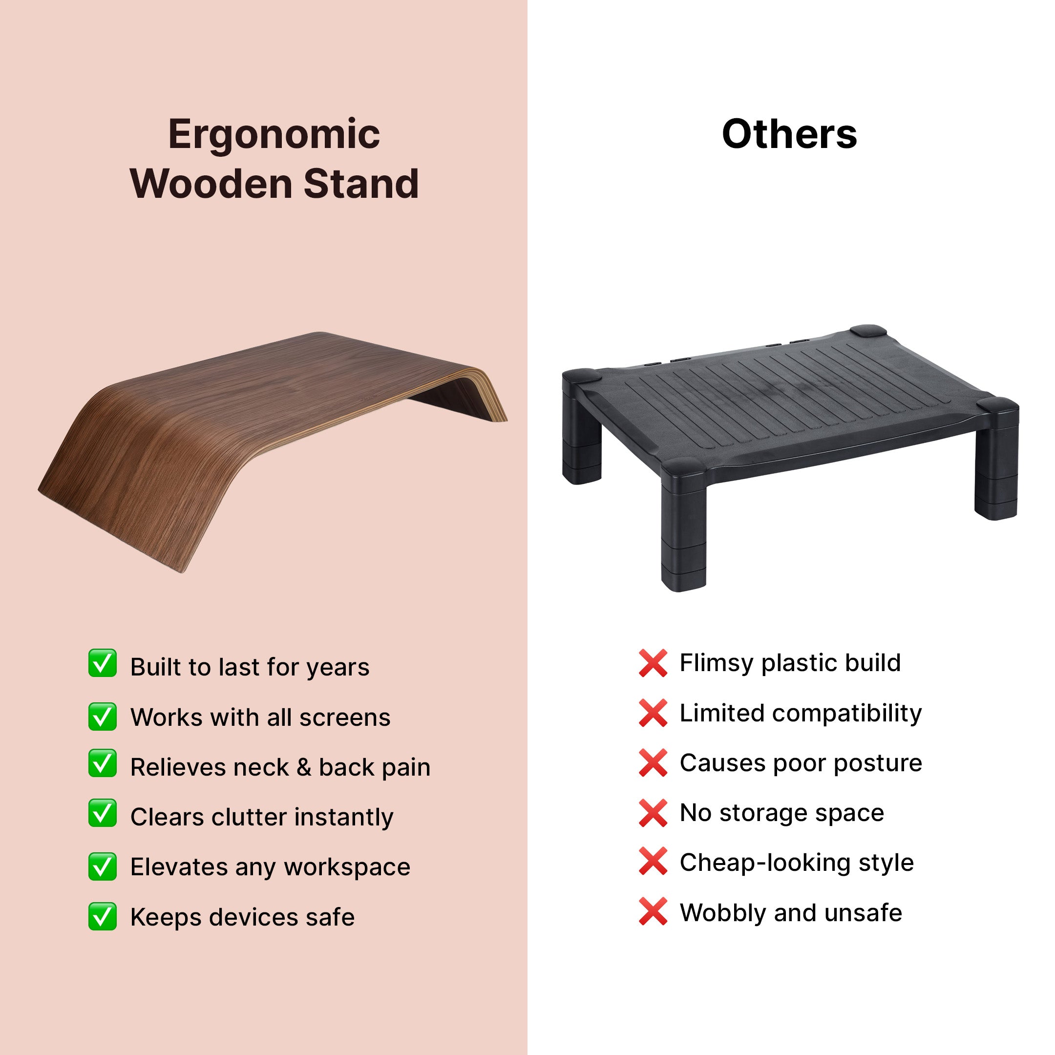 Ergonomic Wooden Monitor Stand - Image 10