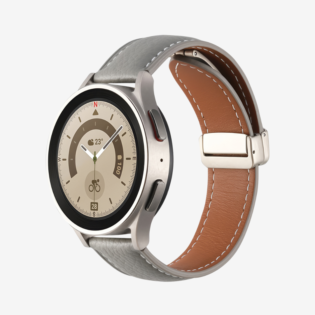 Classic Magnetic Leather Strap for Samsung Watch - Image 6