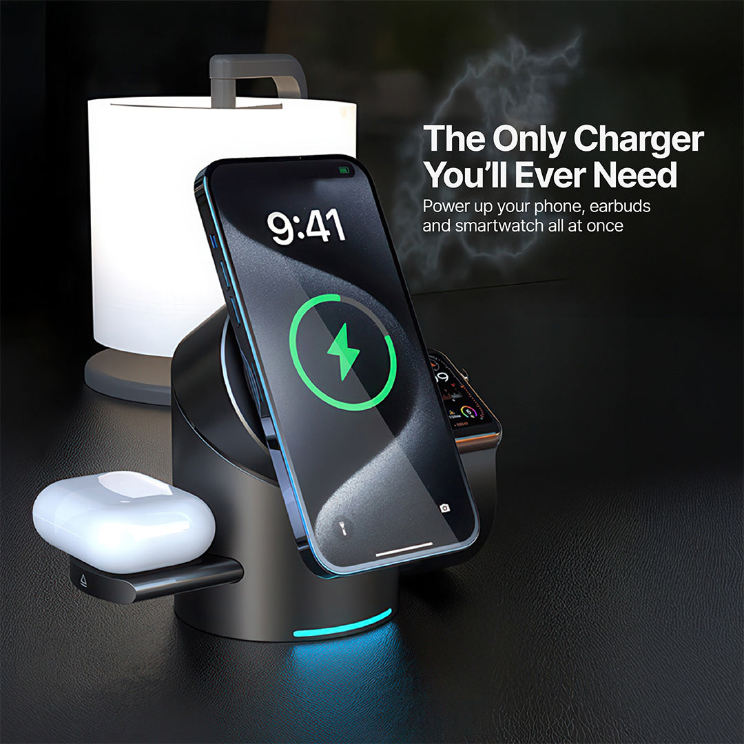 Halo MagSafe 3 in 1 Wireless Charging Station Qi2 - Image 2