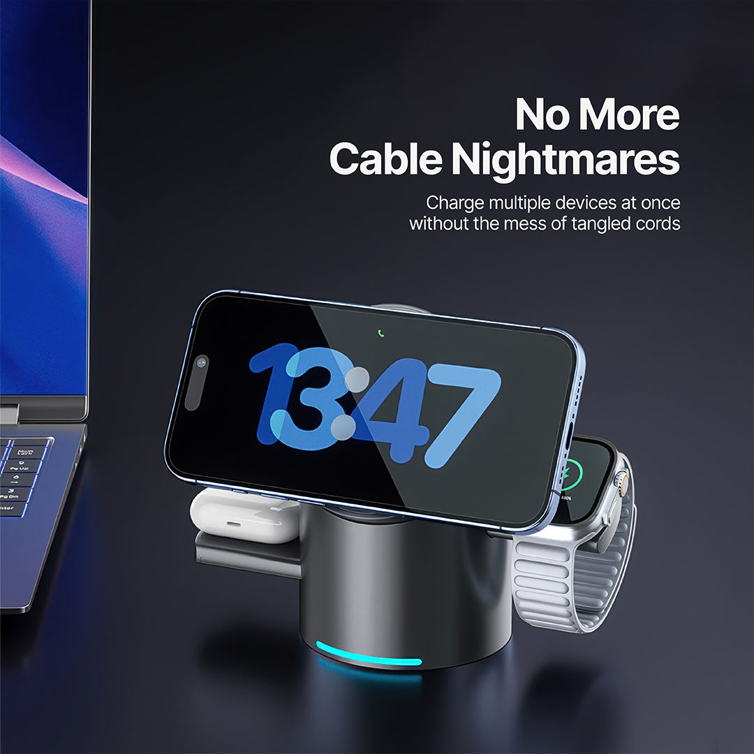 Halo MagSafe 3 in 1 Wireless Charging Station Qi2 - Image 4