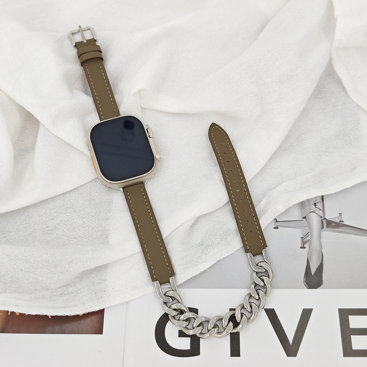 Leather Link Apple Watch Strap - Image 6